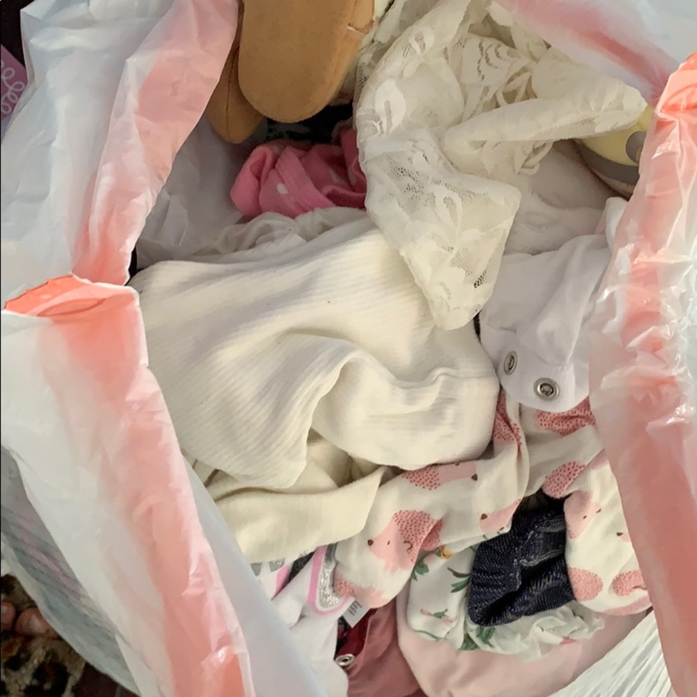 Newborn -3 month baby girl clothes/shoes/beanies